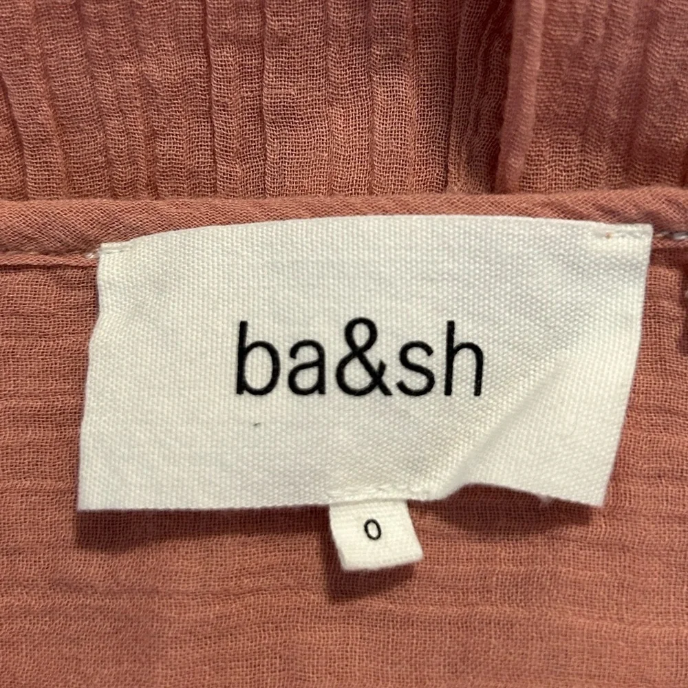Ba&Sh Womens peasant dusty rose blouse sz 0